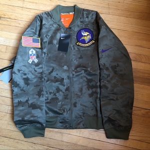 NWT MN Vikings Nike Salute To Service camo Jacket